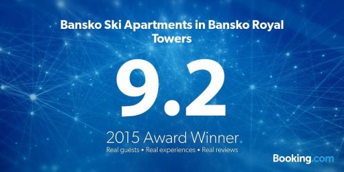 Booking.com Award to Bansko Ski Apartments in Bansko Royal Towers